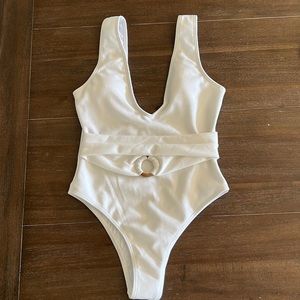 SUNSHINE GODDESS WHITE ONE PIECE SWIMSUIT